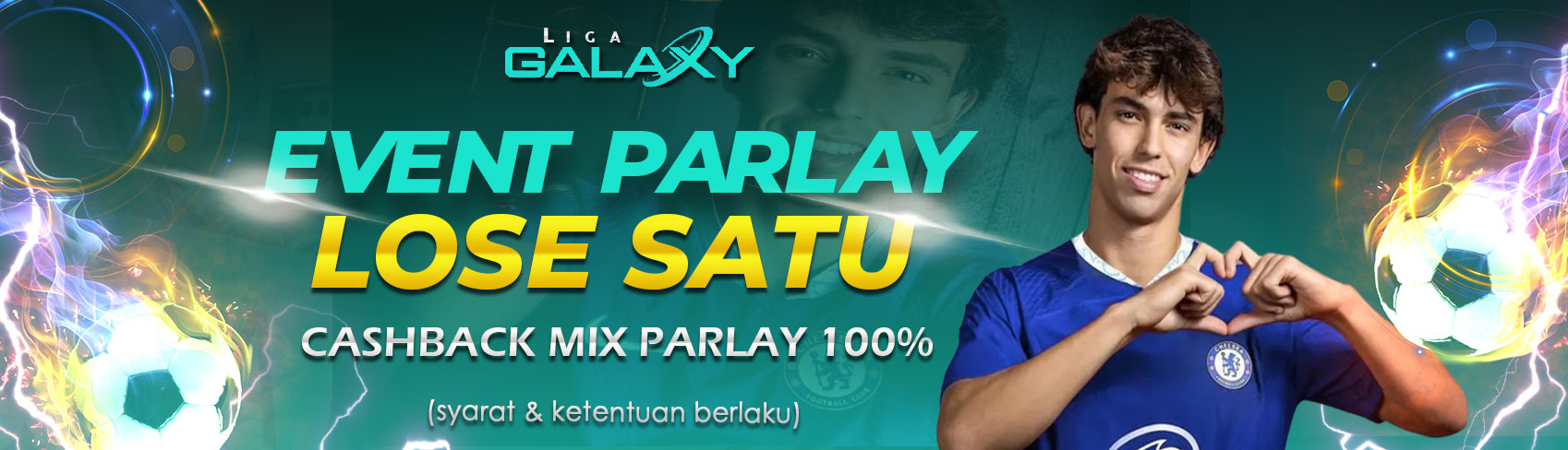 Bonus Cashback Mix Parlay 100% ( LOSE 1 )